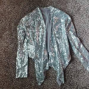 Sequin fly away jacket